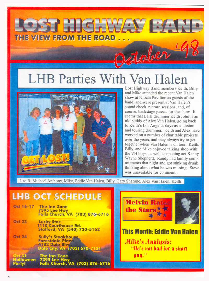 Lost Highway Band Parties with Van Halen